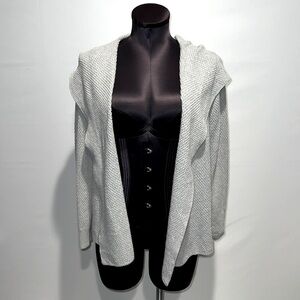 GAP gray hooded open sweater